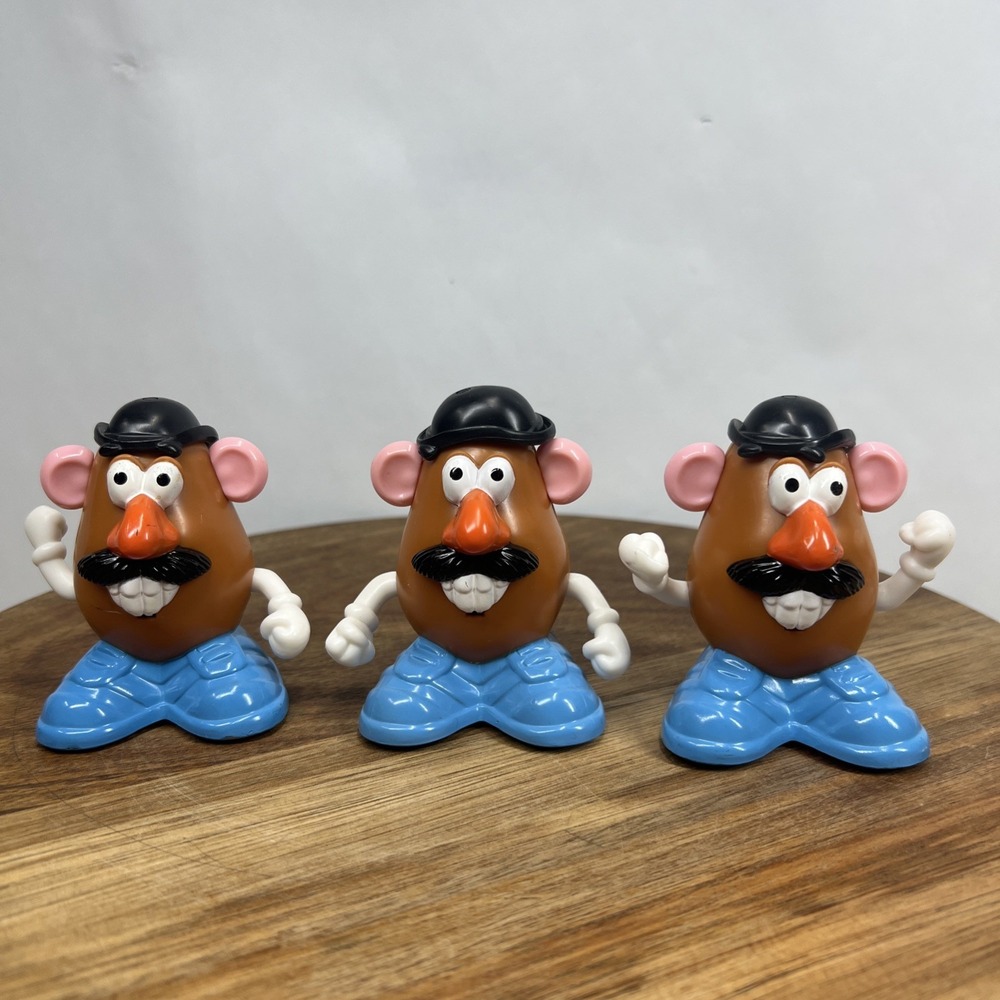 Mr.‎ Potato Head Burger King 1998 Lot of 3 Kids Meal Toys Hasbro Vintage